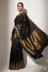 Premium Black Gold Zari Kanjivaram Saree