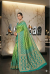 Banarasi  Kaddi Georgette jangalo bandhej Saree