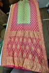 Banarasi Kaddi Georgette jangalo Bandhej Saree