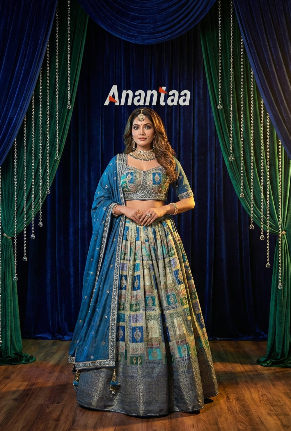 Pyor Gaji Silk Rangkat Handwork Lehenga Choli