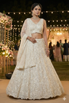 White Lahenga Choli Jarkhan work