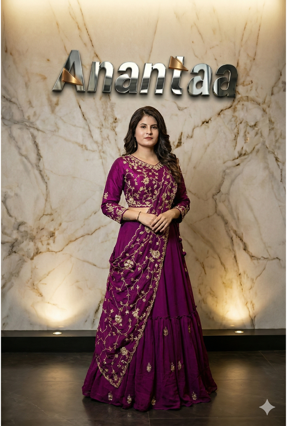 Indo-Western Saree georgette JardoshiWork handwork