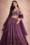 Designer Bandhej Lehenga with Sequence Choli & Crop Top – Festive Special