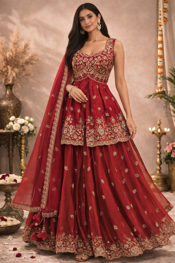 Elegant Peplum Crop Top in Siphon Crepe – Available in 2 Colours | Premium Party Wear